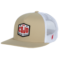 baseball hat-tan/white-2024 belton texas cojo patch