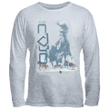 long sleeve sweatshirt/tee-grey-team roping cojo roping cow photo