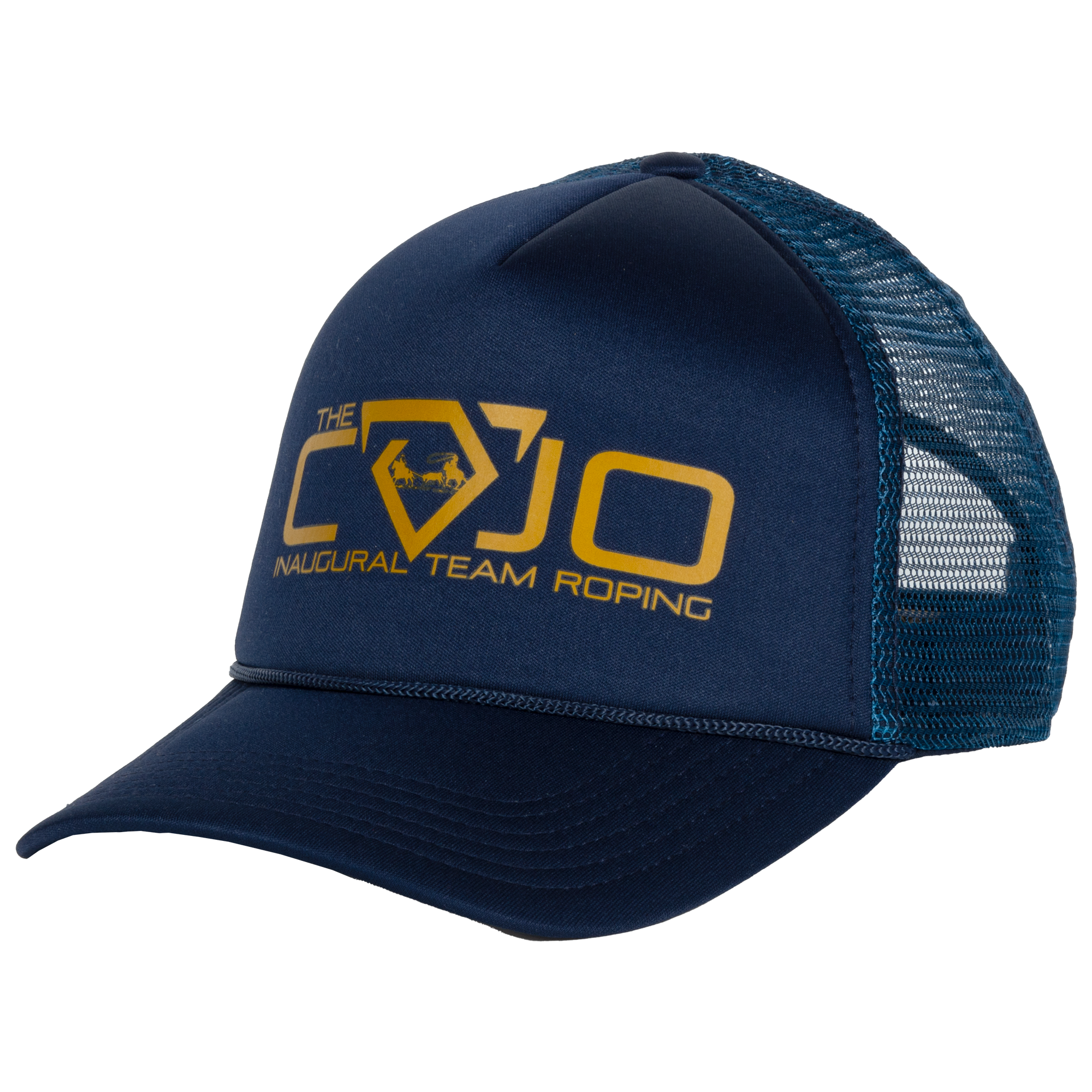 baseball hat-navy-inaugural team roping